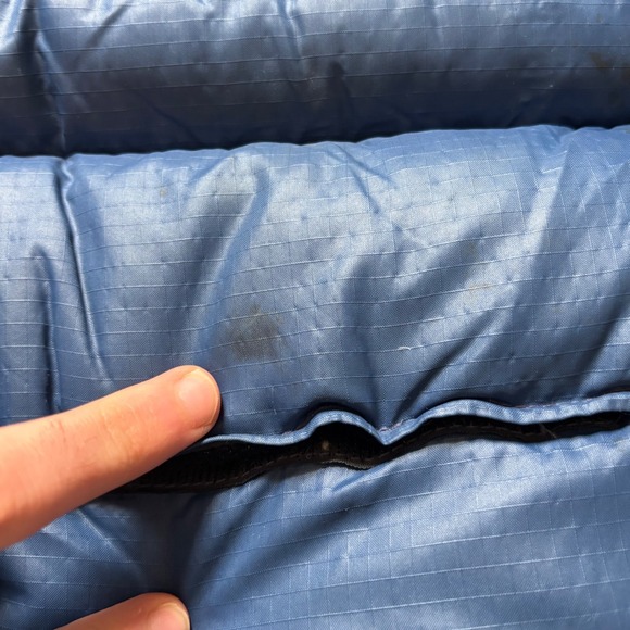 Vintage 80's The North Face Brown Label Down Puffer Jacket Blue Mens Large - Picture 6 of 8